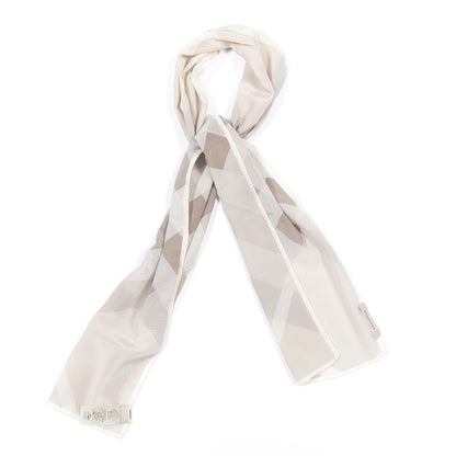 Burberry Silk Giant Check Scarf Beige 1 of 4