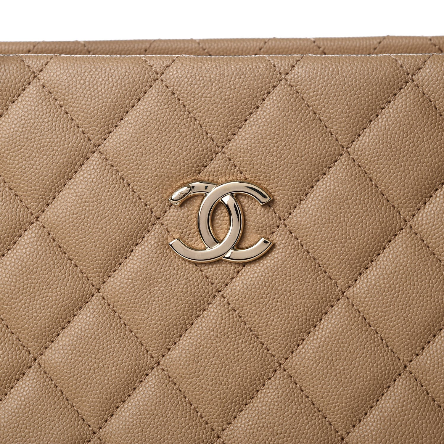 Chanel Caviar Quilted Rolled Up Tote Beige 8 of 8