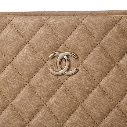 Chanel Caviar Quilted Rolled Up Tote Beige 8 of 8