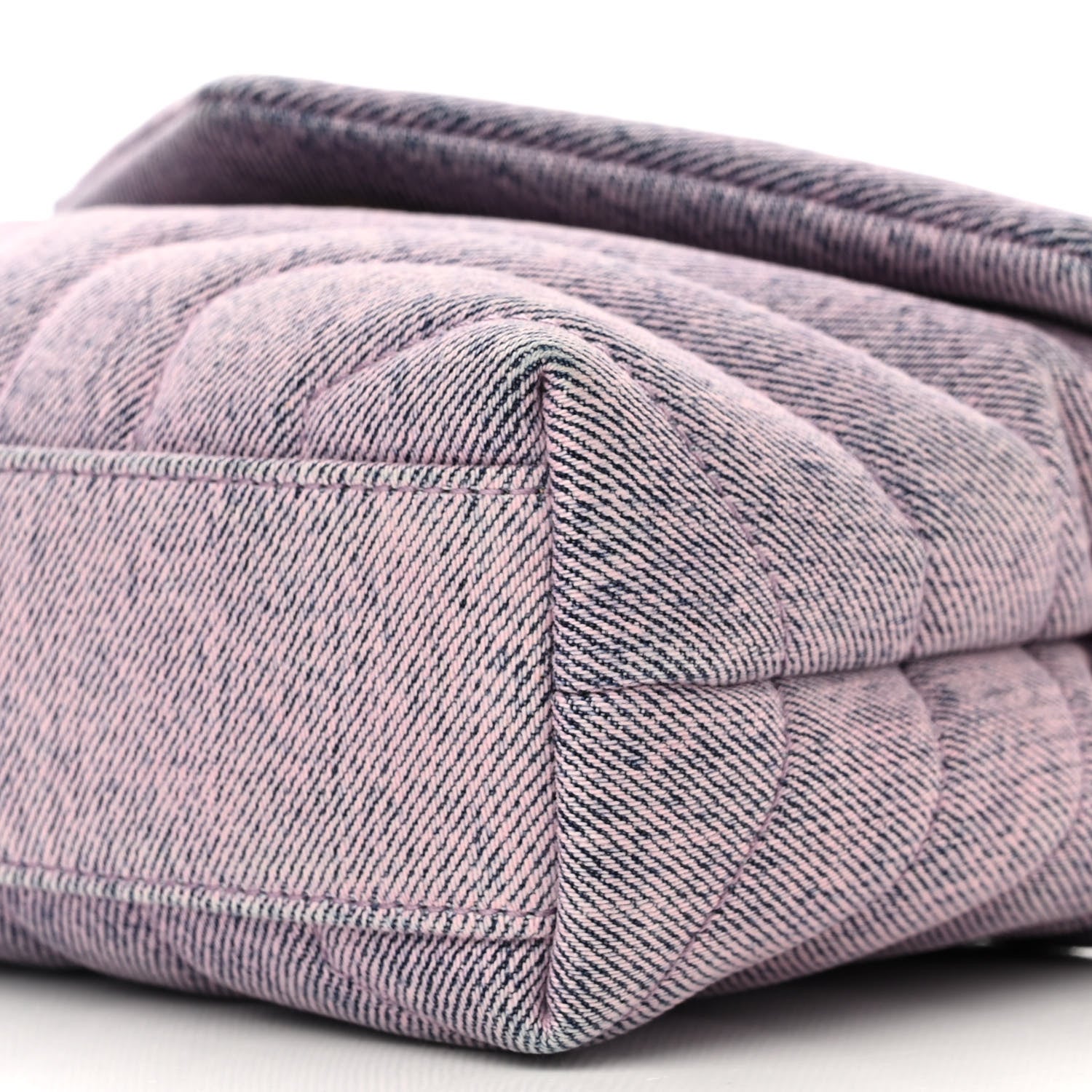 Saint Laurent Denim Y Quilted Monogram Toy Loulou Crossbody Bag Bleached Lilac 10 of 11