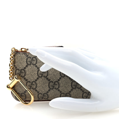 Gucci GG Supreme Monogram Key Case Beige Ebony Cuir 2 of 6