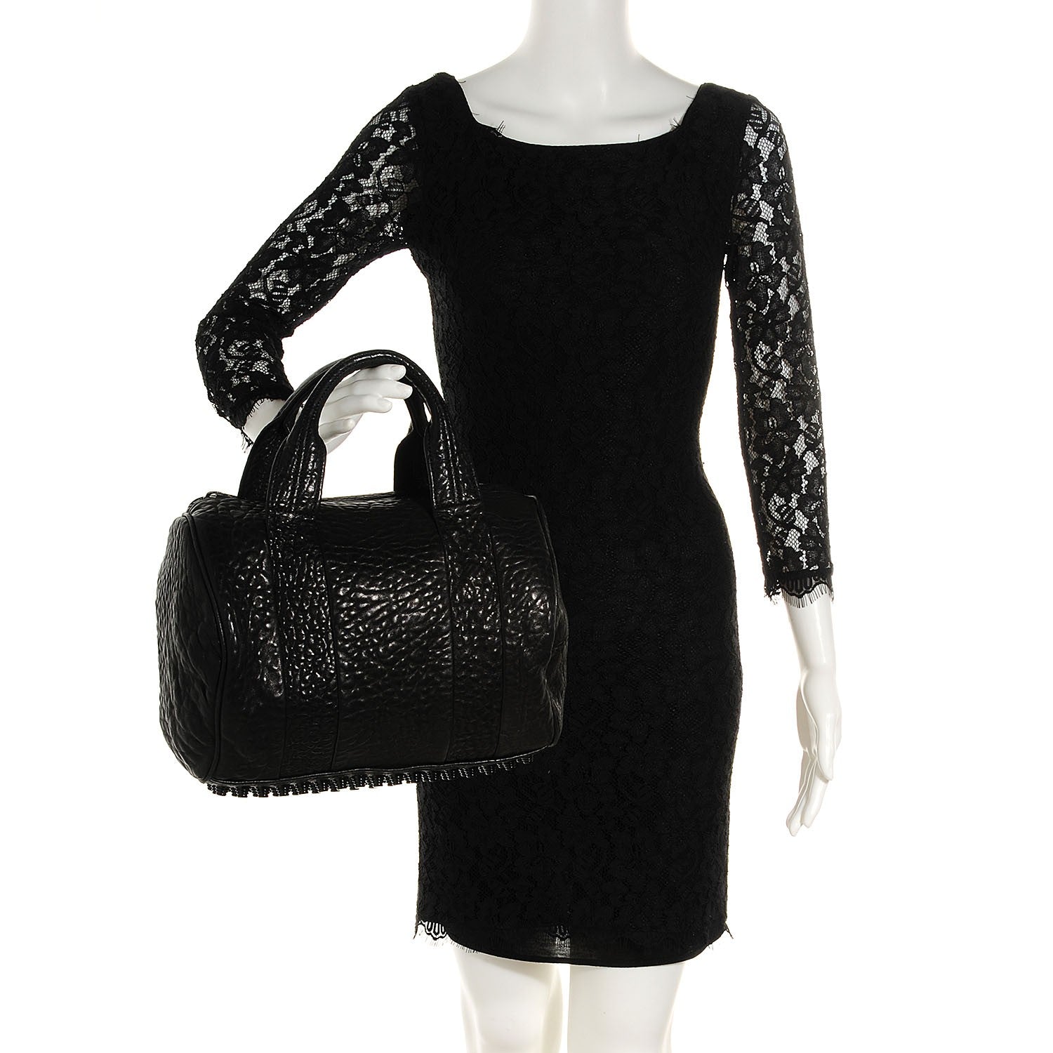 Alexander Wang Pebbled Lambskin Rocco Black Matte Black Hardware 2 of 7