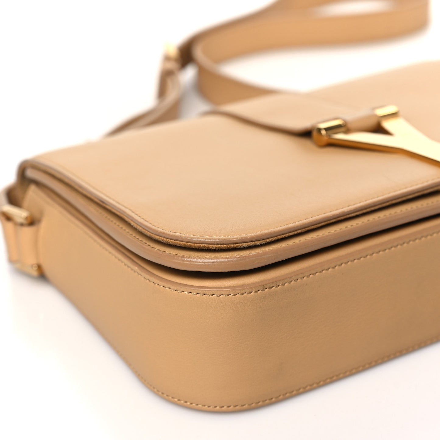 Calfskin Classic Y Satchel Beige