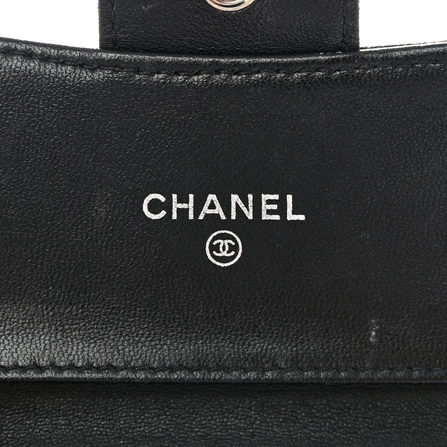 Lambskin Quilted Double Sided Wallet Black