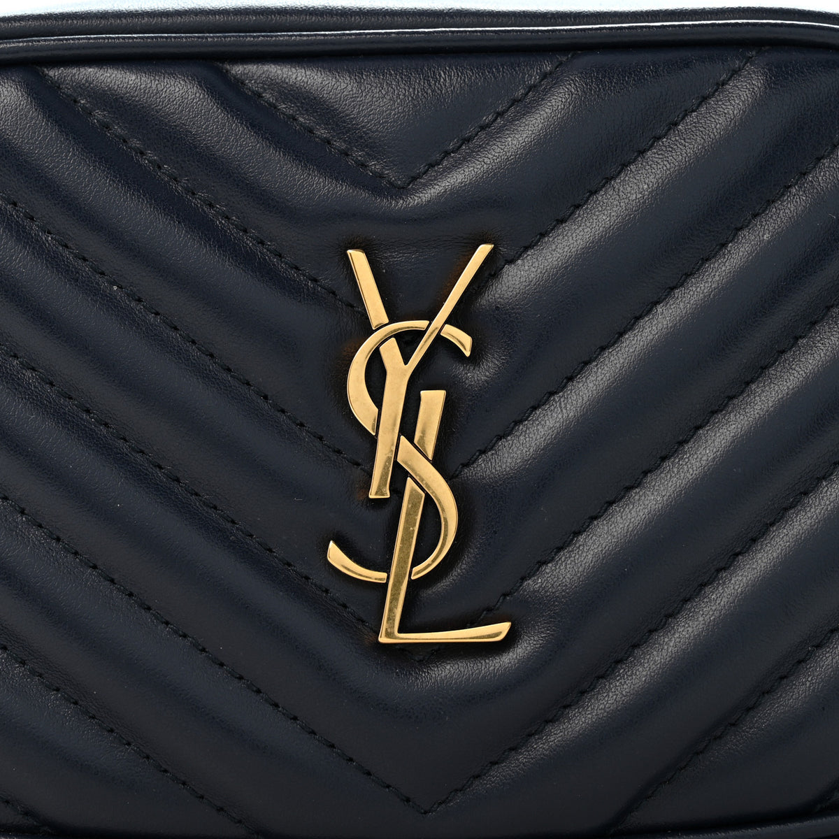 Calfskin Matelasse Monogram Lou Belt Bag Black Deep Marine