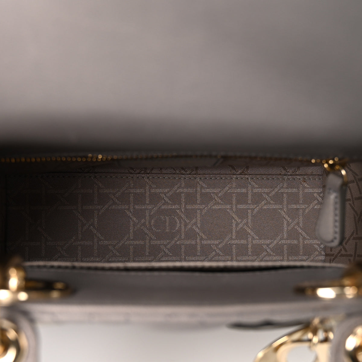 Lambskin Cannage Small My ABCDior Lady Dior Grey