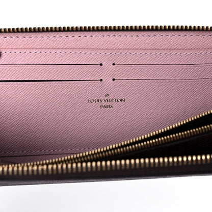 Louis Vuitton Damier Ebene Clemence Wallet Rose Ballerine 6 of 9