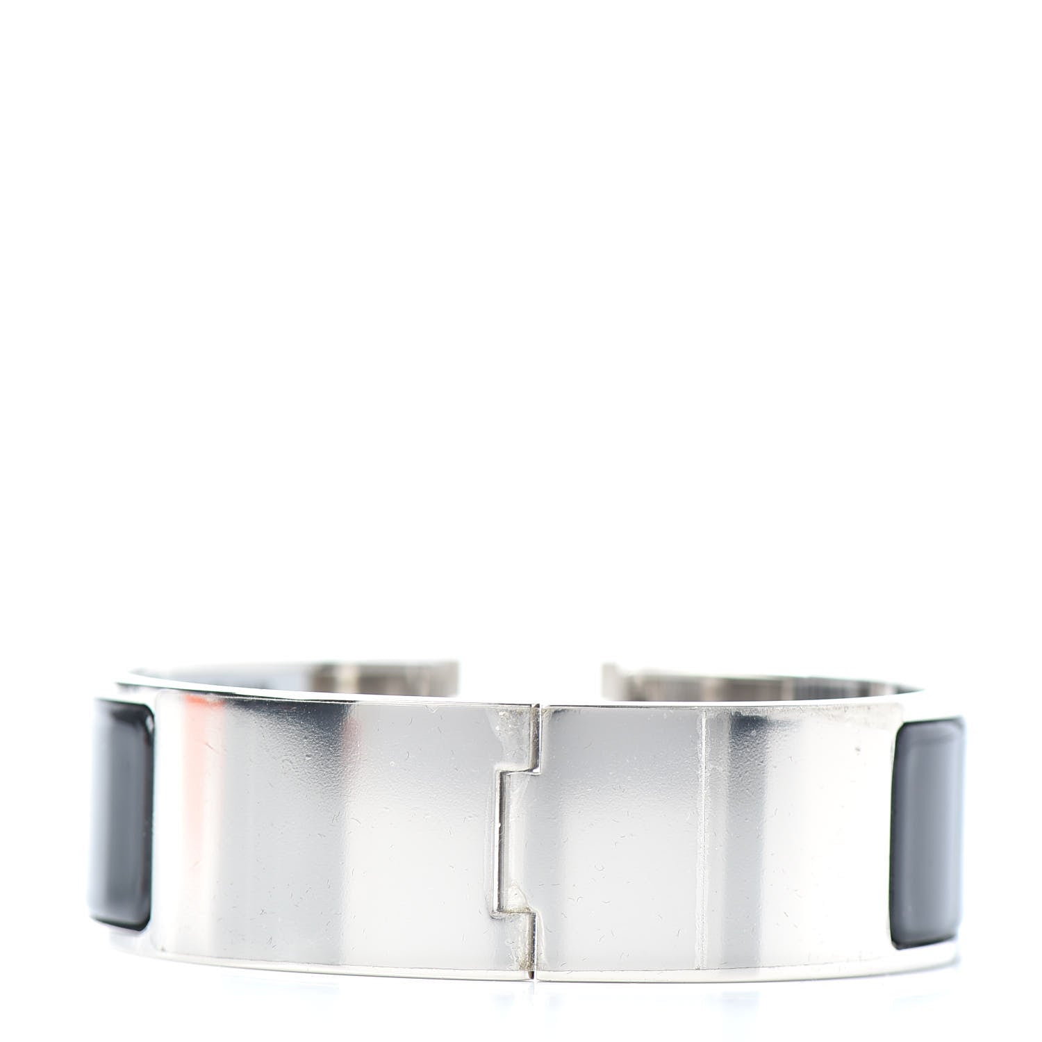 Hermes Enamel Wide Clic Clac H Bracelet GM Black 3 of 4