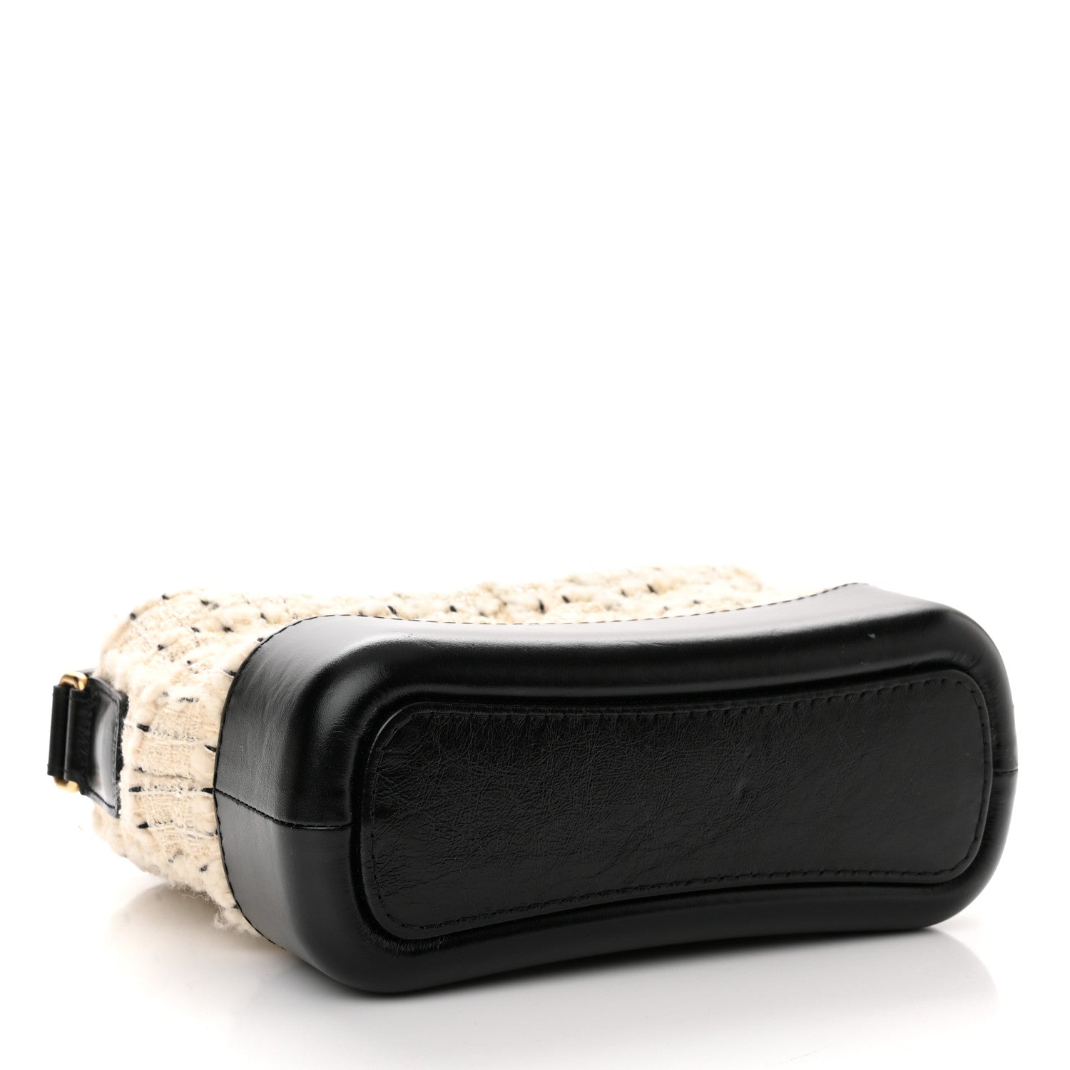 Chanel Tweed Calfskin Quilted Small Gabrielle Hobo Ivory Black 4 of 11