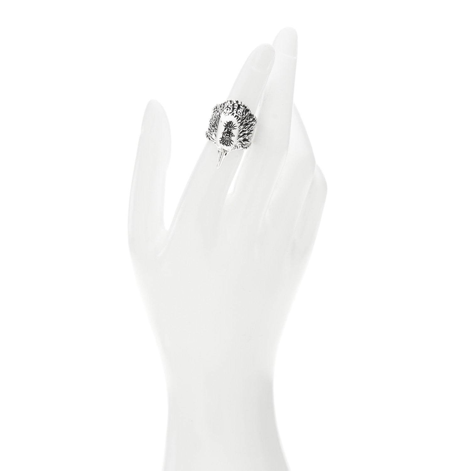 Gucci Sterling Silver Large Anger Forest Eagle Head Ring 50 5.5 1 of 7