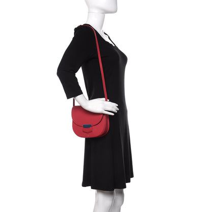 Celine Grained Calfskin Small Trotteur Dark Pink 2 of 9