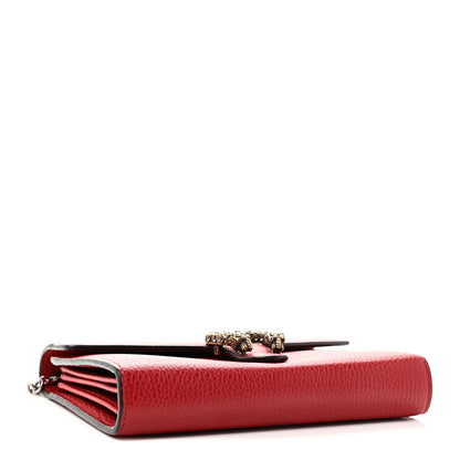 Gucci Calfskin Mini Dionysus Chain Wallet Hibiscus Red 4 of 9
