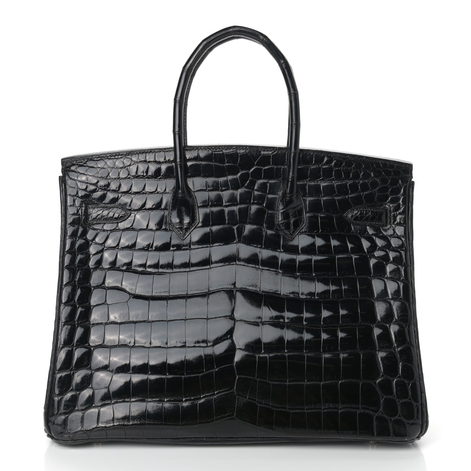 Hermes Shiny Niloticus Crocodile Birkin 35 Black 4 of 37
