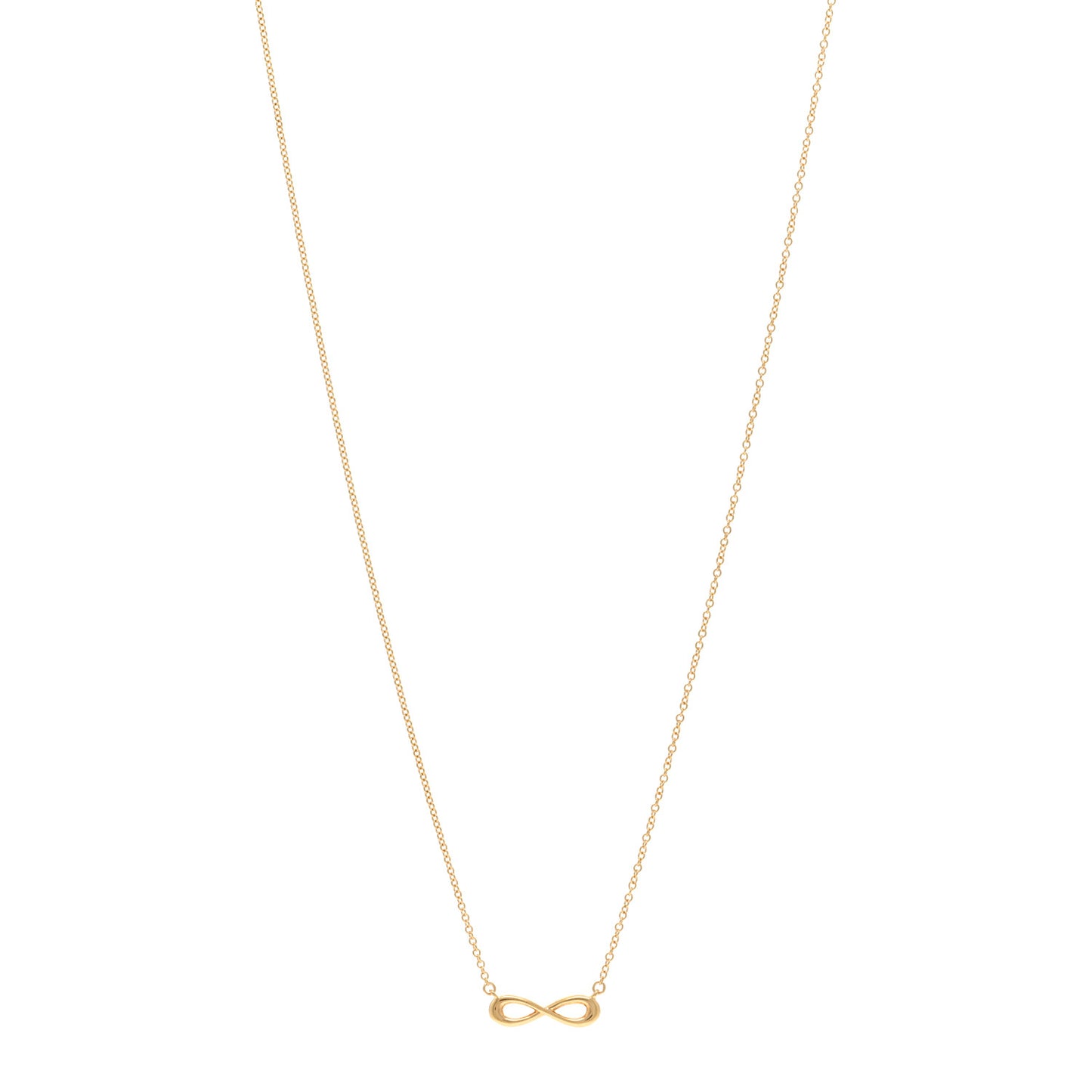 18K Yellow Gold Infinity Pendant Necklace