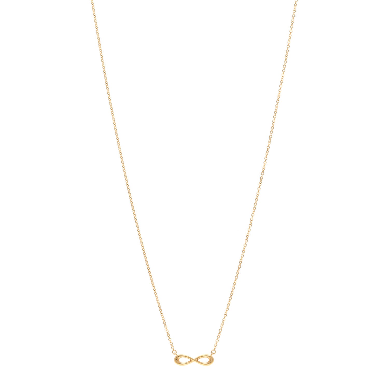 Tiffany 18K Yellow Gold Infinity Pendant Necklace 1 of 4