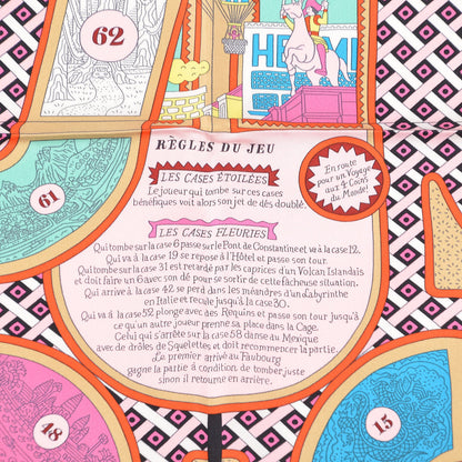 Hermes Silk Le Tour Du Monde En 63 Cases Scarf 90 Biege Jaune Rose 3 of 6