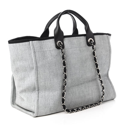 Chanel Canvas Medium Deauville Tote Grey 3 of 10