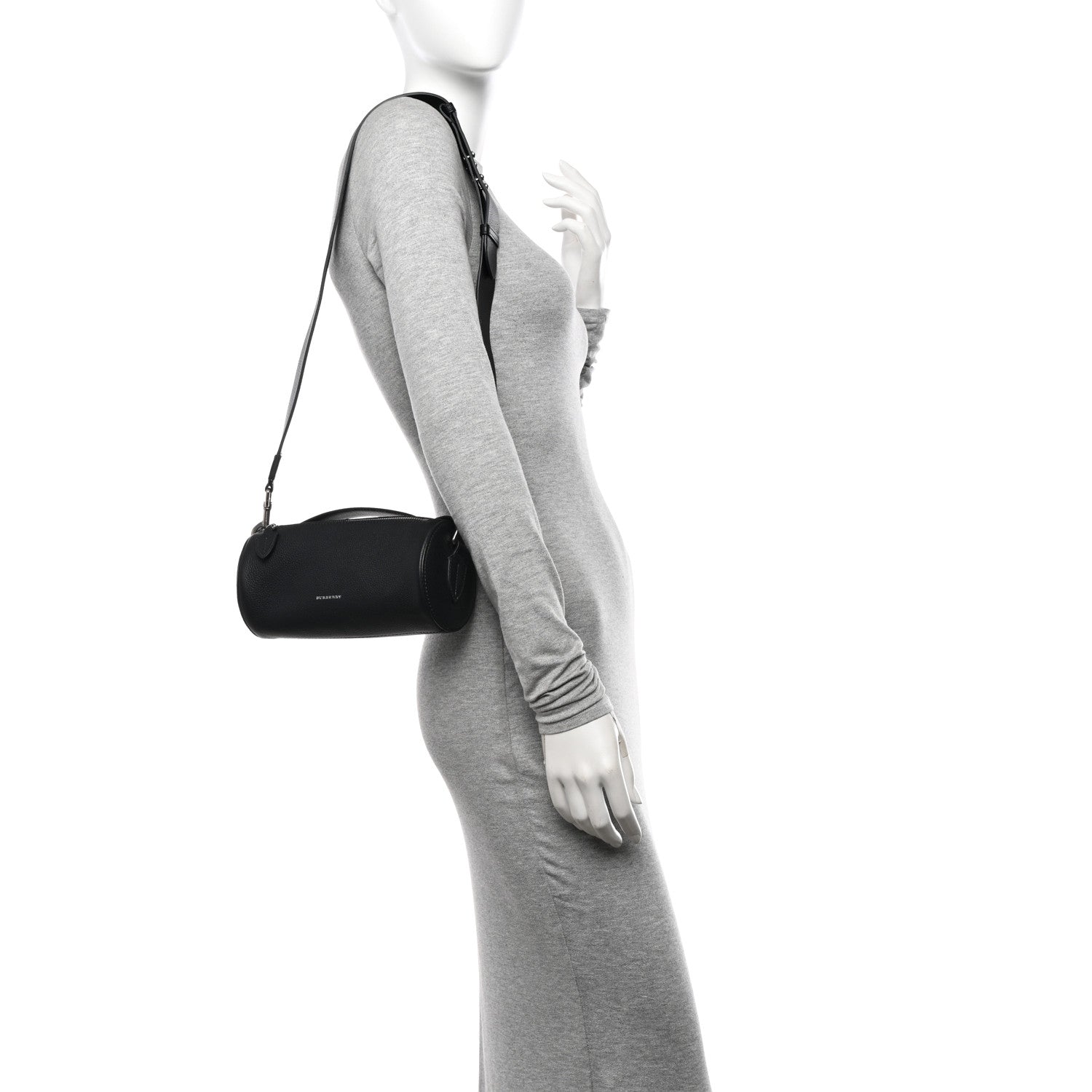 Burberry Calfskin The Barrel Bag Black 2 of 10