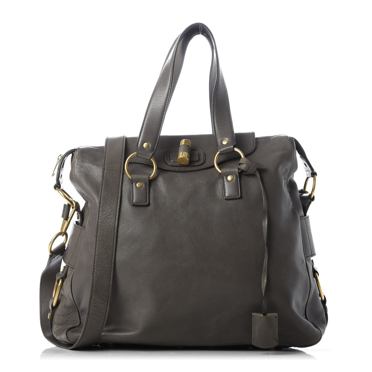 Saint Laurent Calfskin Muse Messenger Bag Grey 1 of 10