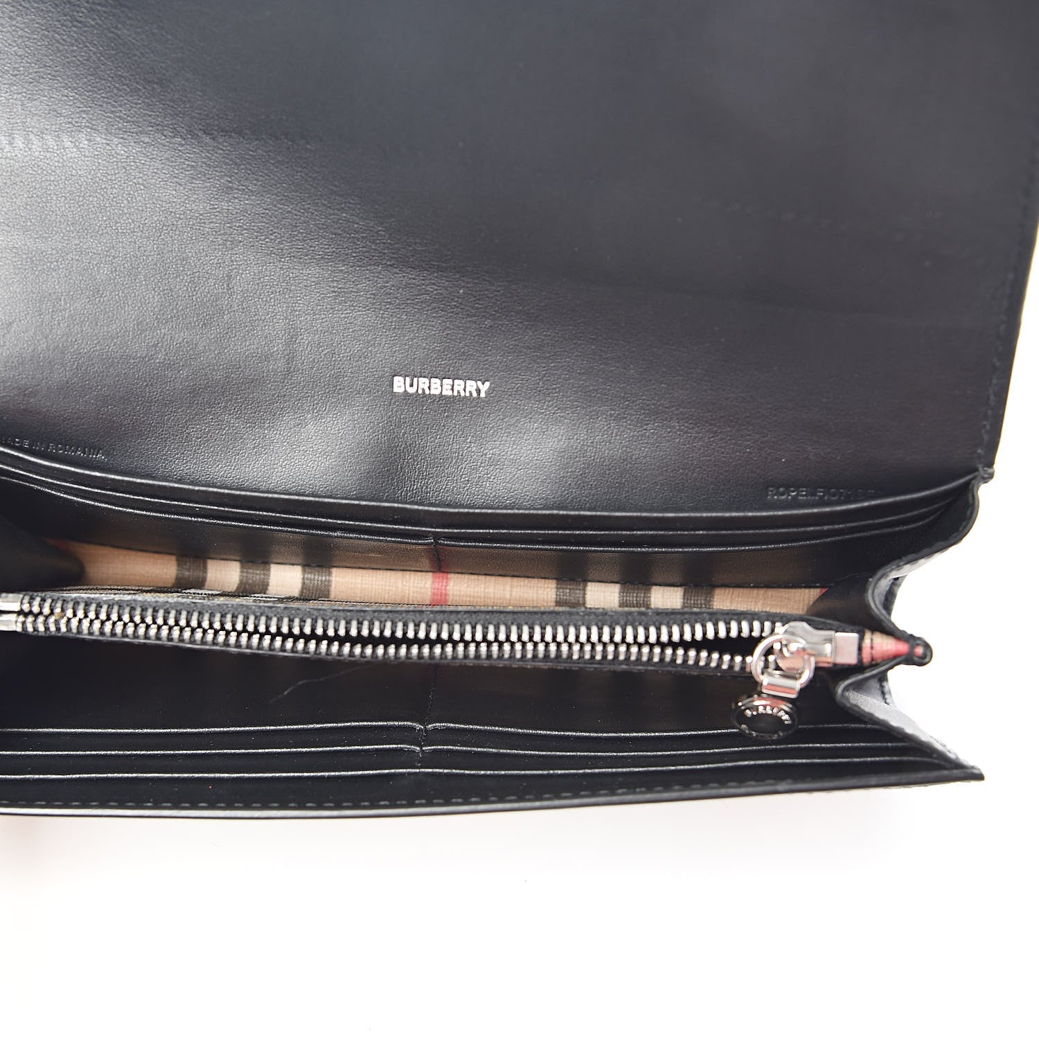 Burberry Vintage Check Halton Wallet Black 5 of 6