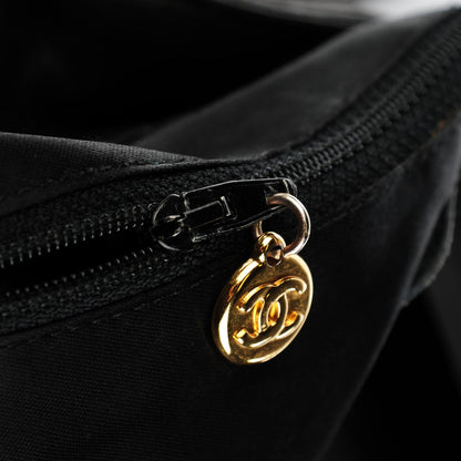 Chanel Lambskin Quilted Drawstring Backpack Black 9 of 9