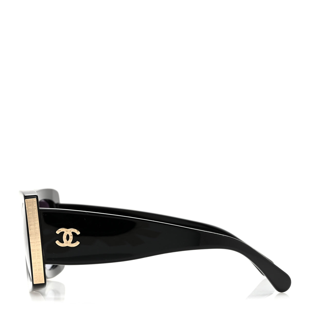 Acetate Rectangle Sunglasses 5435-A Black