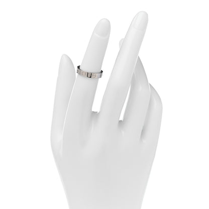 Cartier 18K White Gold 3.5mm LOVE Wedding Band Ring 48 4.5 2 of 5