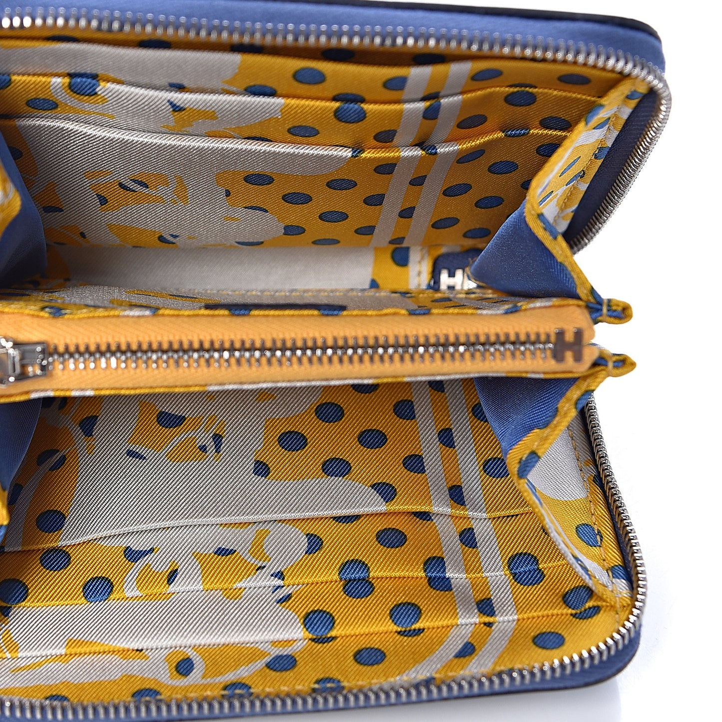 Epsom Silk'In Compact Wallet Bleu Brighton