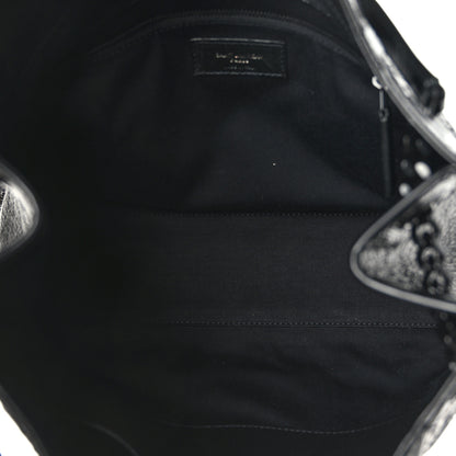 Saint Laurent Crinkled Calfskin Matelasse Monogram Medium Niki Shopper Tote Black 7 of 9