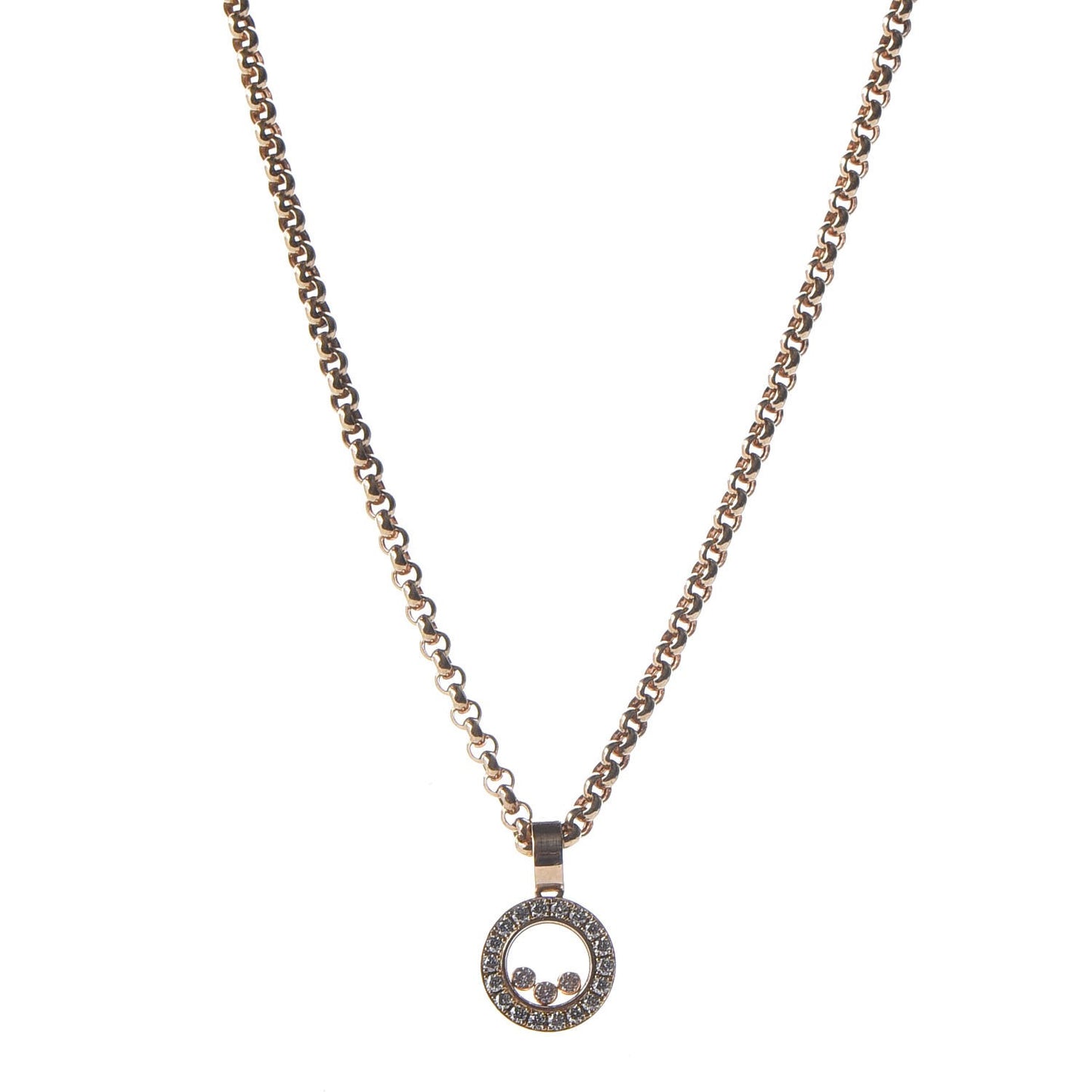 18K Yellow Gold Happy Diamonds Pendant Necklace