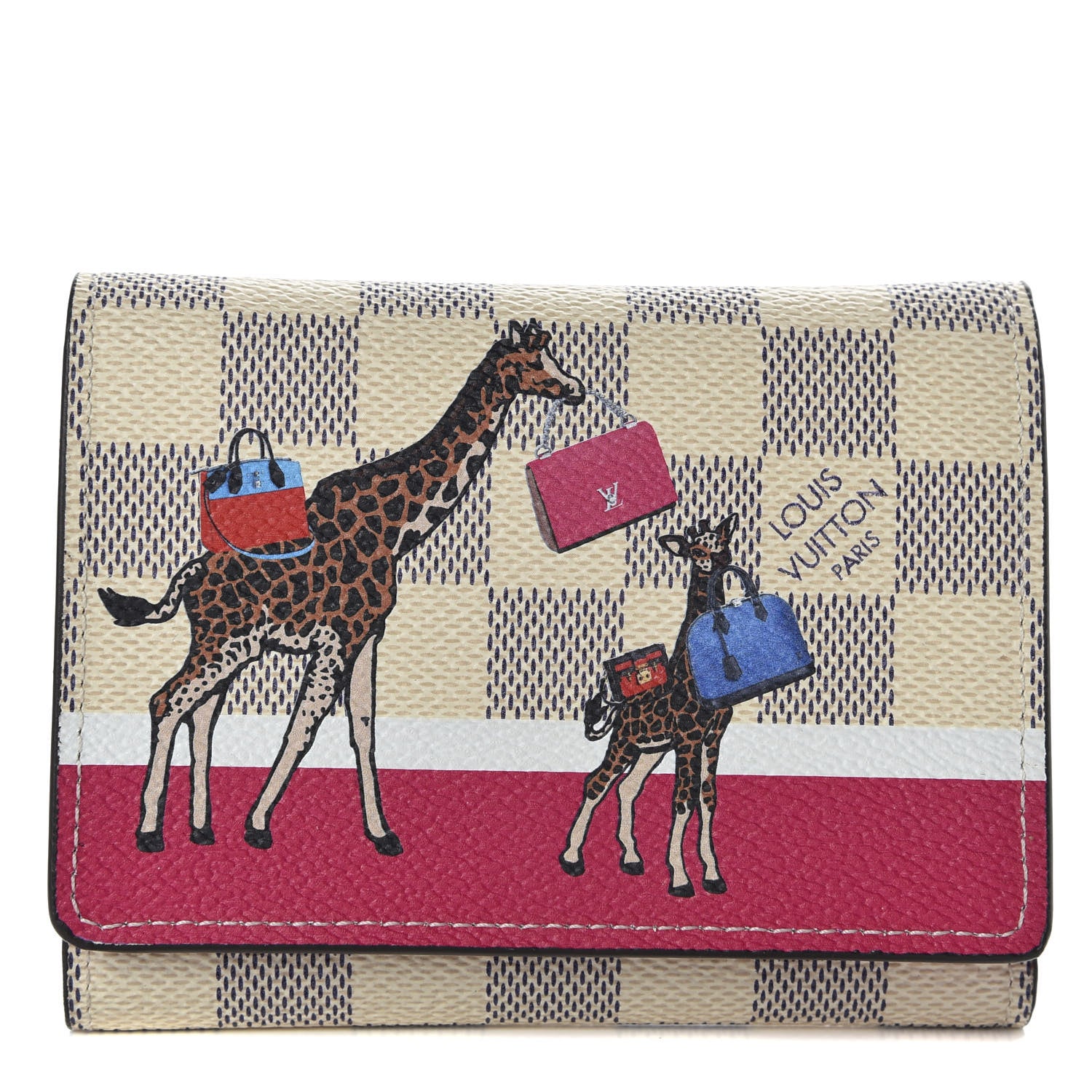 Louis Vuitton Damier Azur 2017 Christmas Animation Victorine Wallet 1 of 7