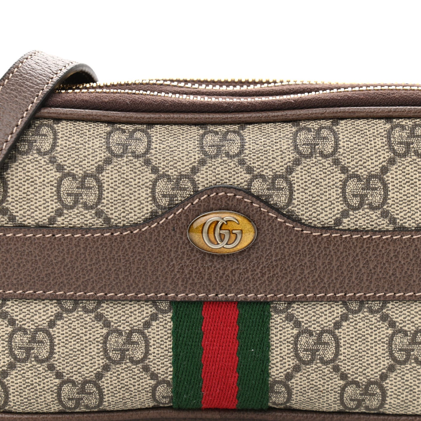 GG Supreme Monogram Web Mini Ophidia GG Bag Brown