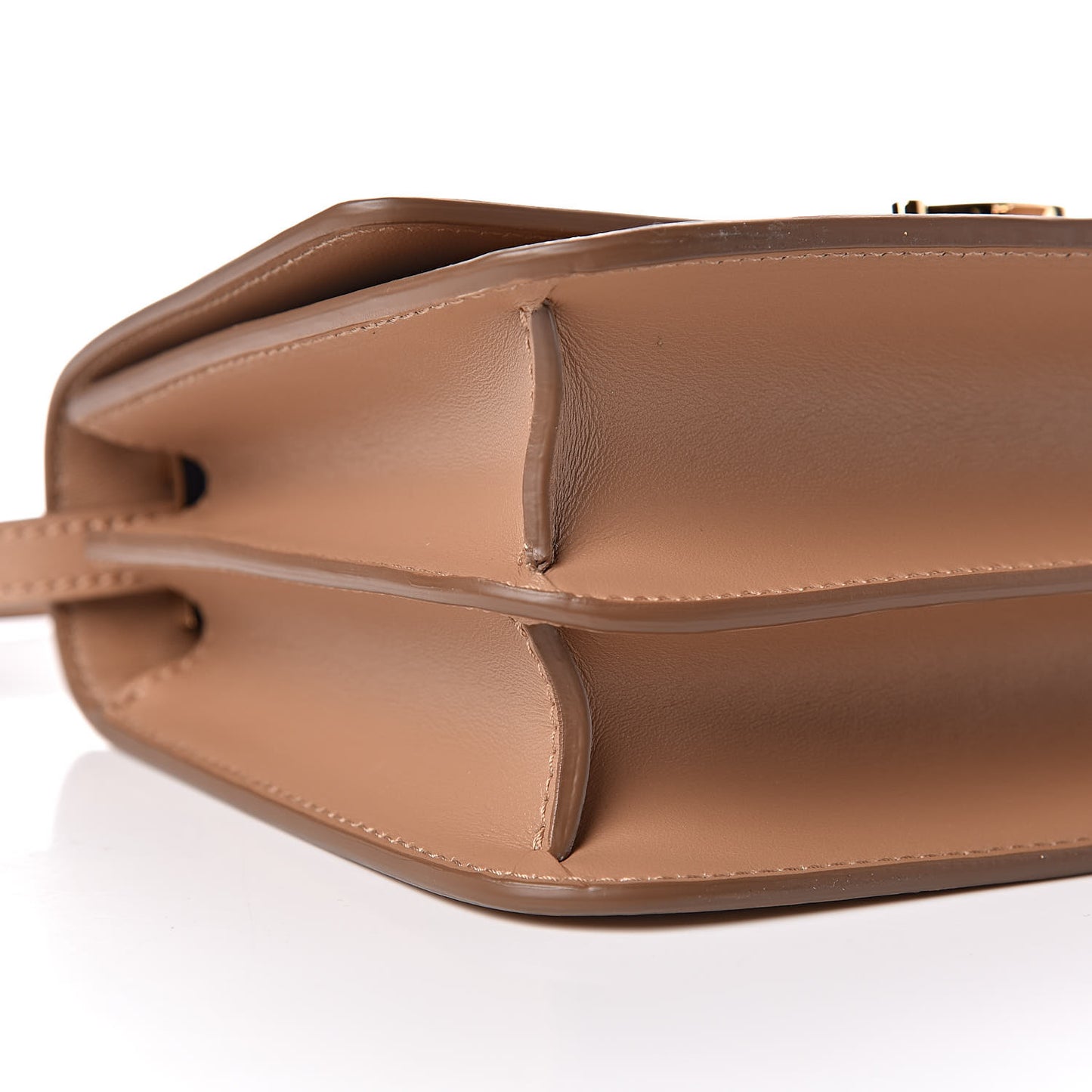 Calfskin Monogram Embossed Small TB Bag Light Camel