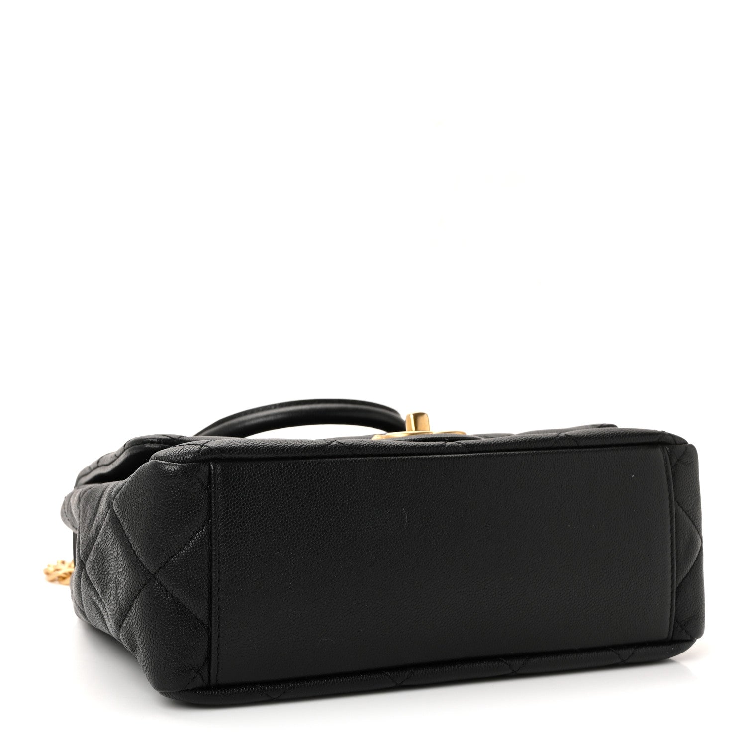 Chanel Caviar Quilted Small Top Handle Flap Black 4 of 11
