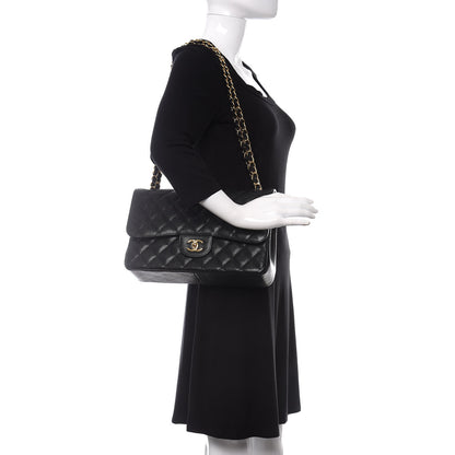 Chanel Caviar Quilted Jumbo Double Flap Black 2 of 11