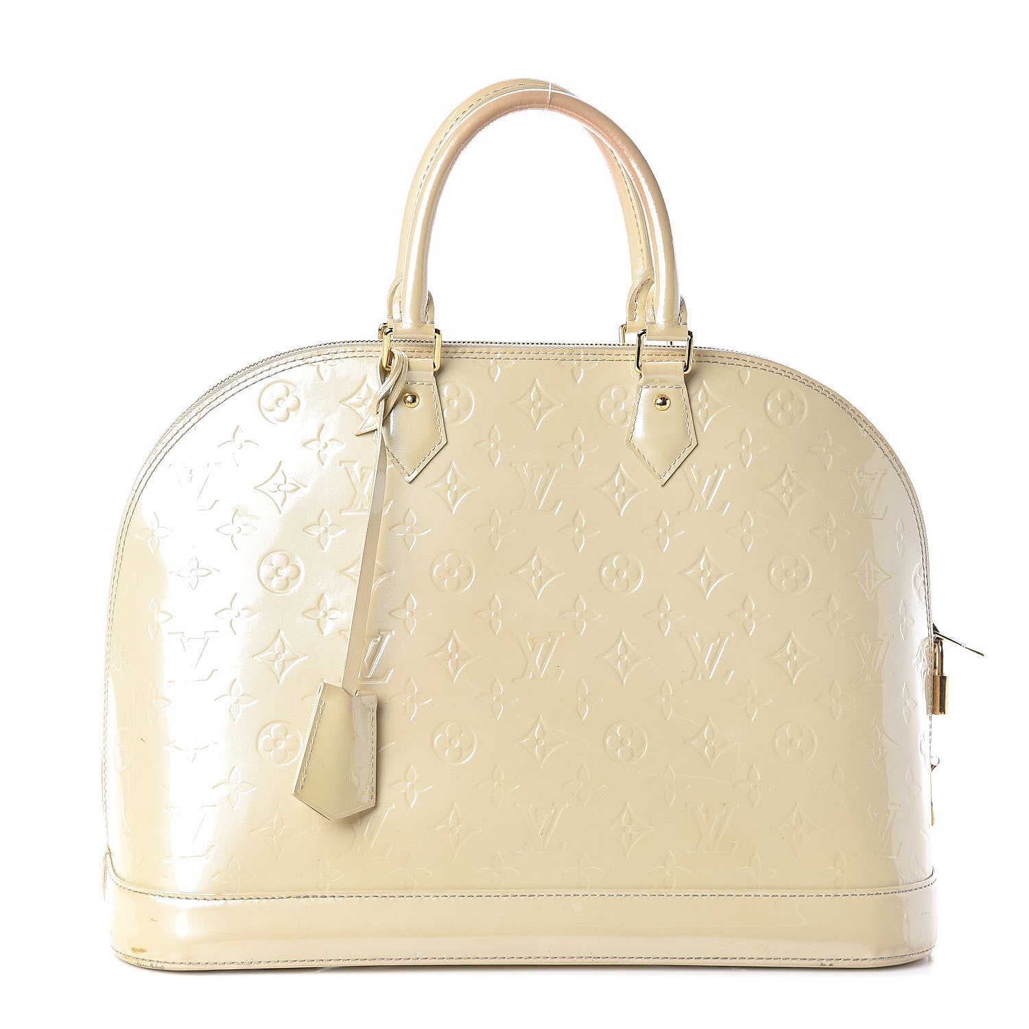 Louis Vuitton Vernis Alma MM Blanc Corail 1 of 16