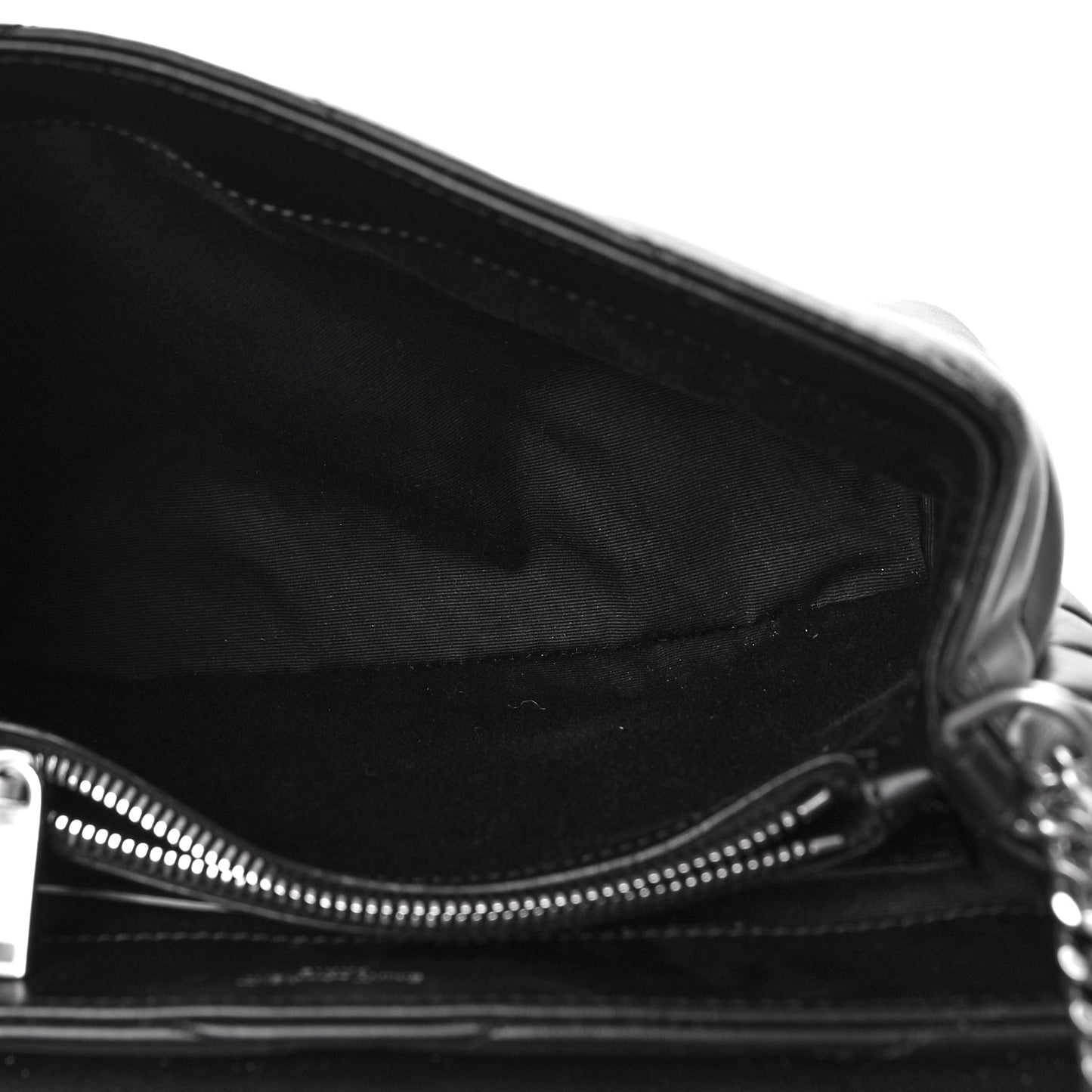 Calfskin Y Quilted Monogram Small Loulou Chain Satchel Black