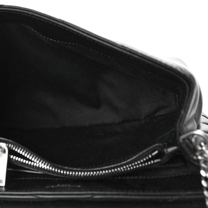 Saint Laurent Calfskin Y Quilted Monogram Small Loulou Chain Satchel Black 5 of 12