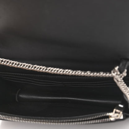 Givenchy Metallic Lambskin Logo Chain Wallet Silver 5 of 10