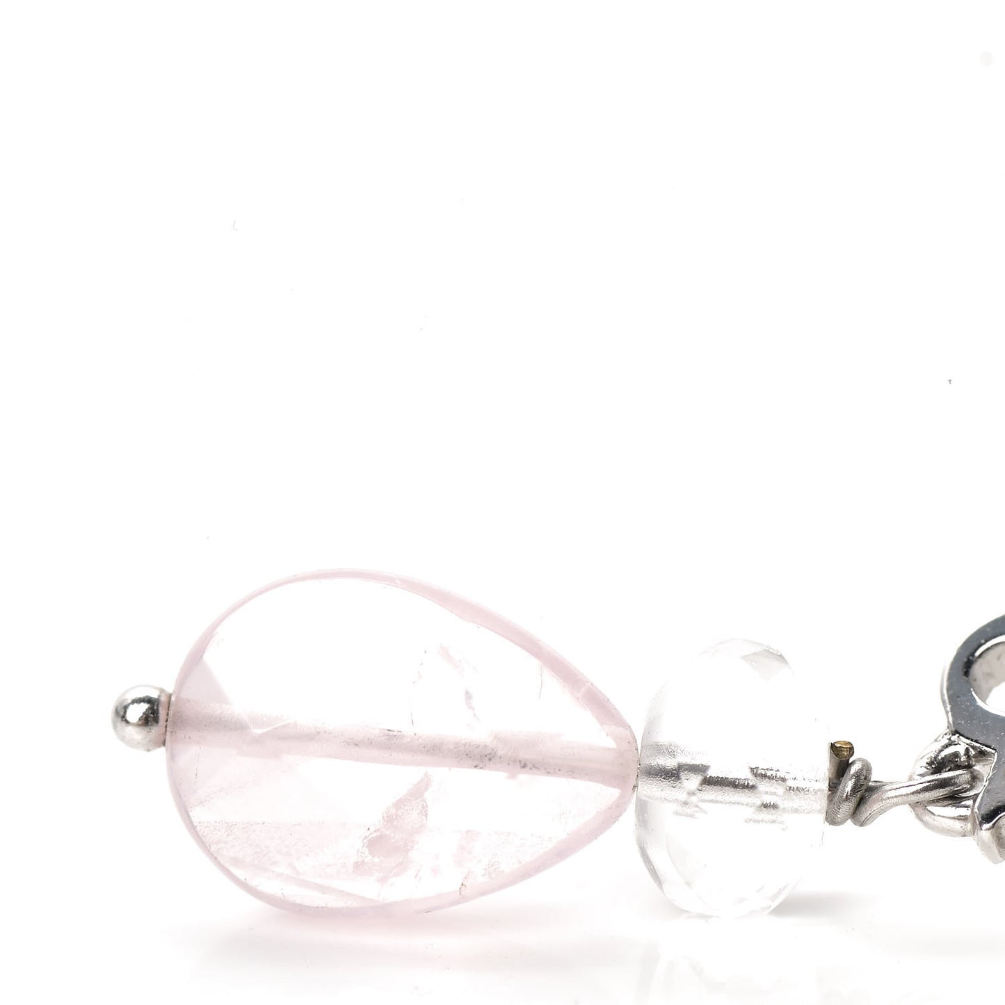 Swarovski Crystal Logo Drop Earrings Rose