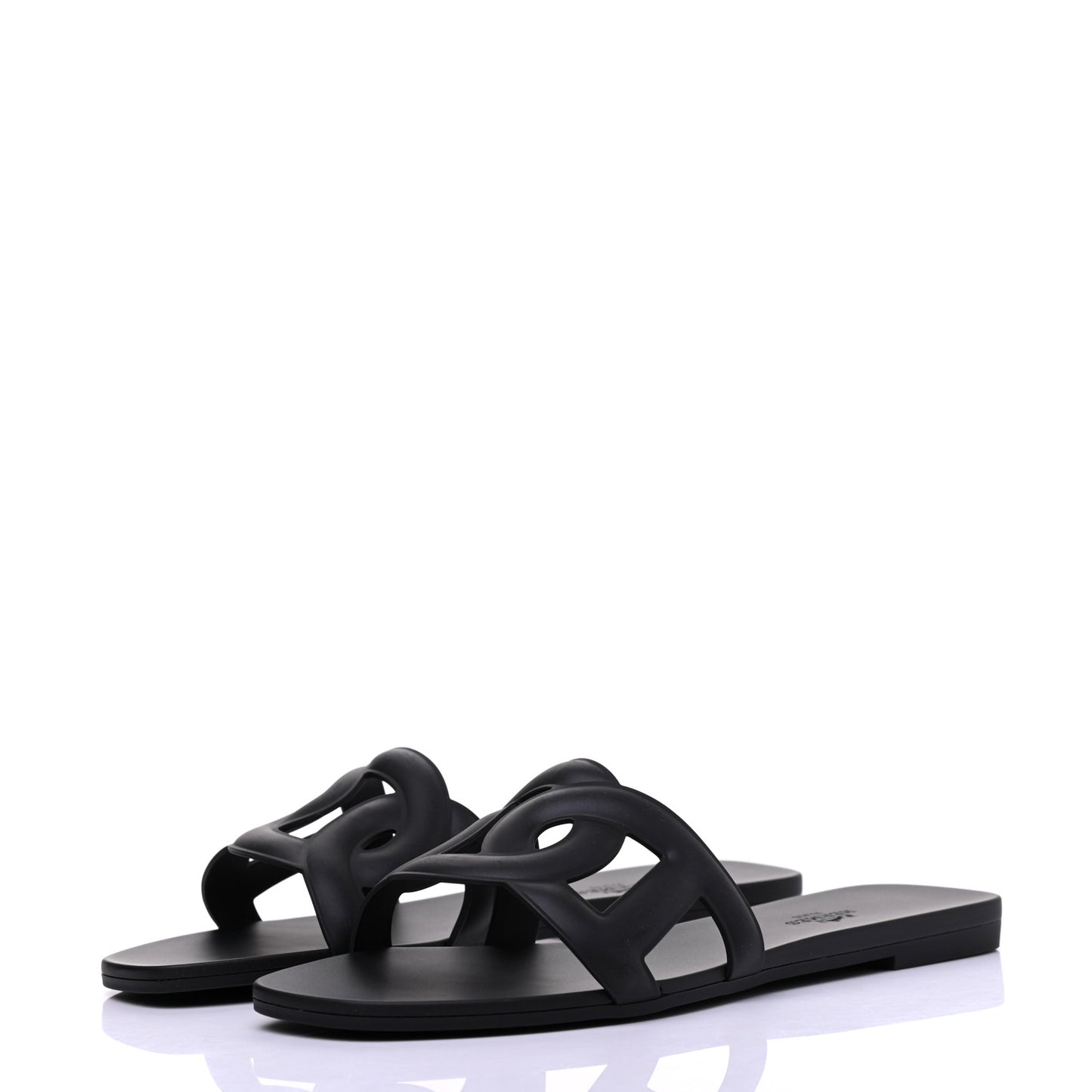 Rubber Aloha Sandals 39 Black