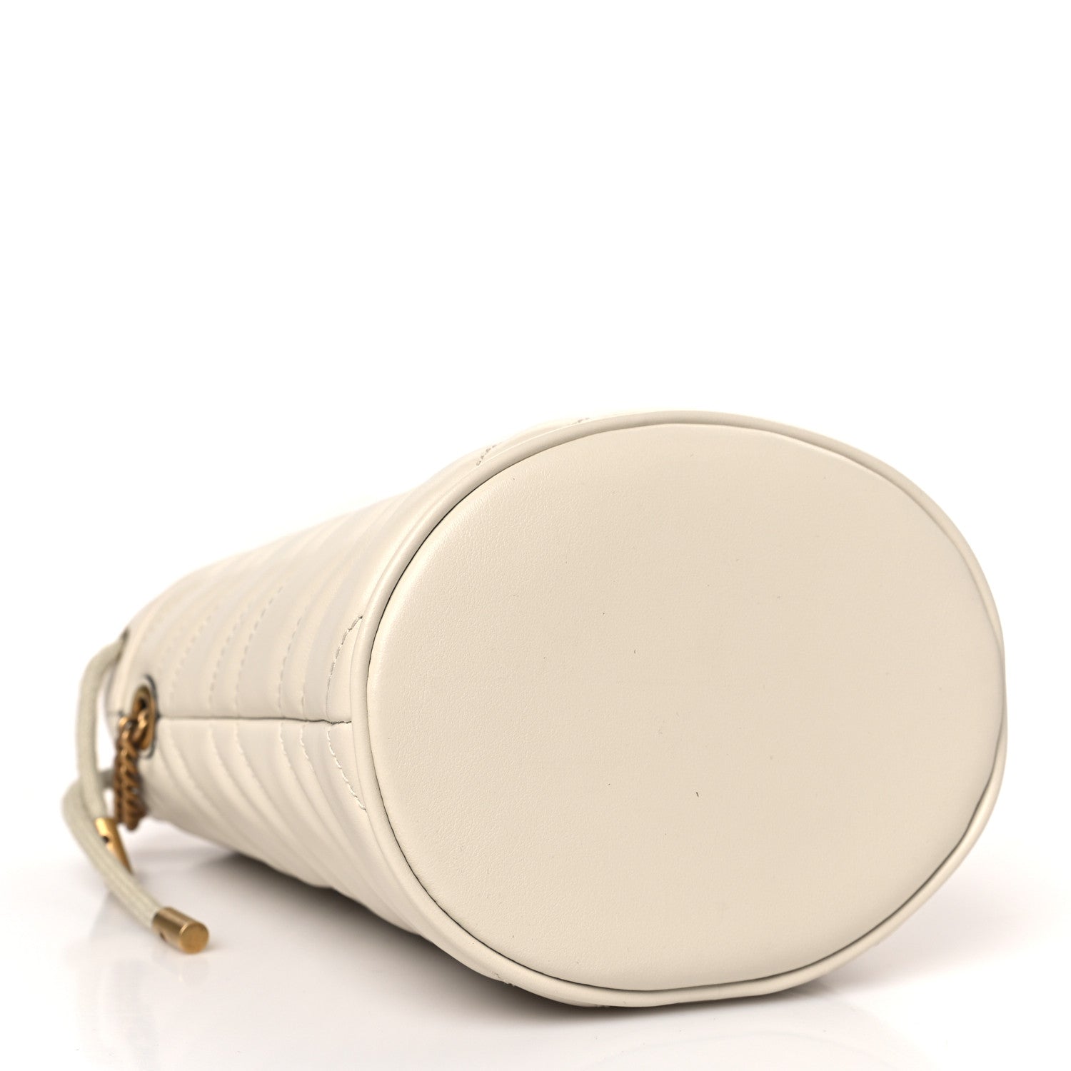 Gucci Calfskin Matelasse Mini GG Marmont 2.0 Bucket Bag White 4 of 9