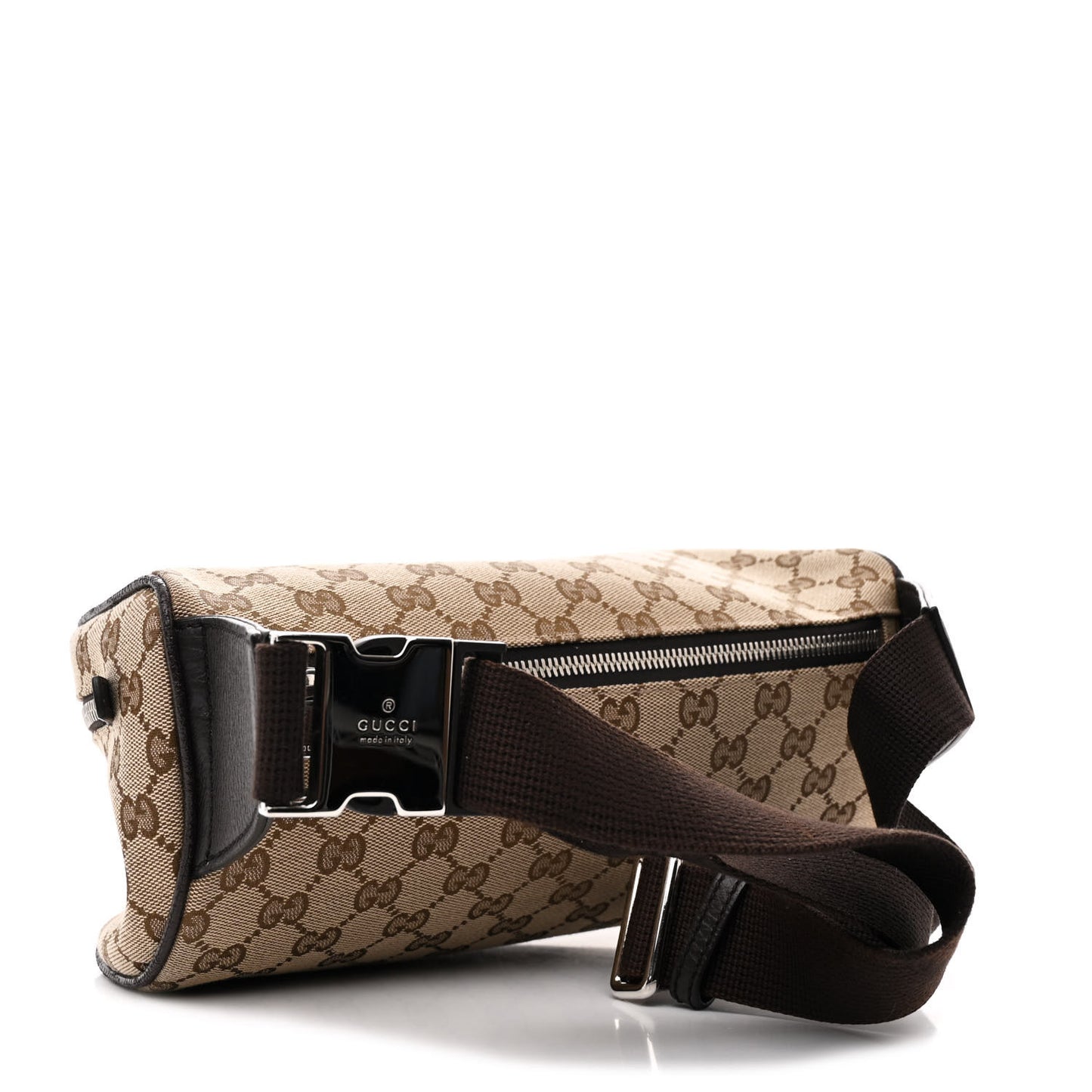 Monogram Dollar Calfskin Waist Pouch Beige Ebony Testa di Moro Marrone Scuro