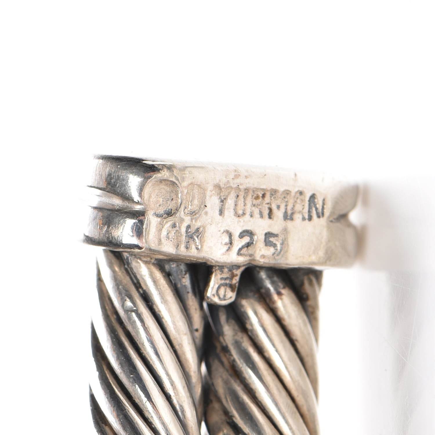 David Yurman Sterling Silver 14K Yellow Gold 10mm Double X Bracelet 5 of 5