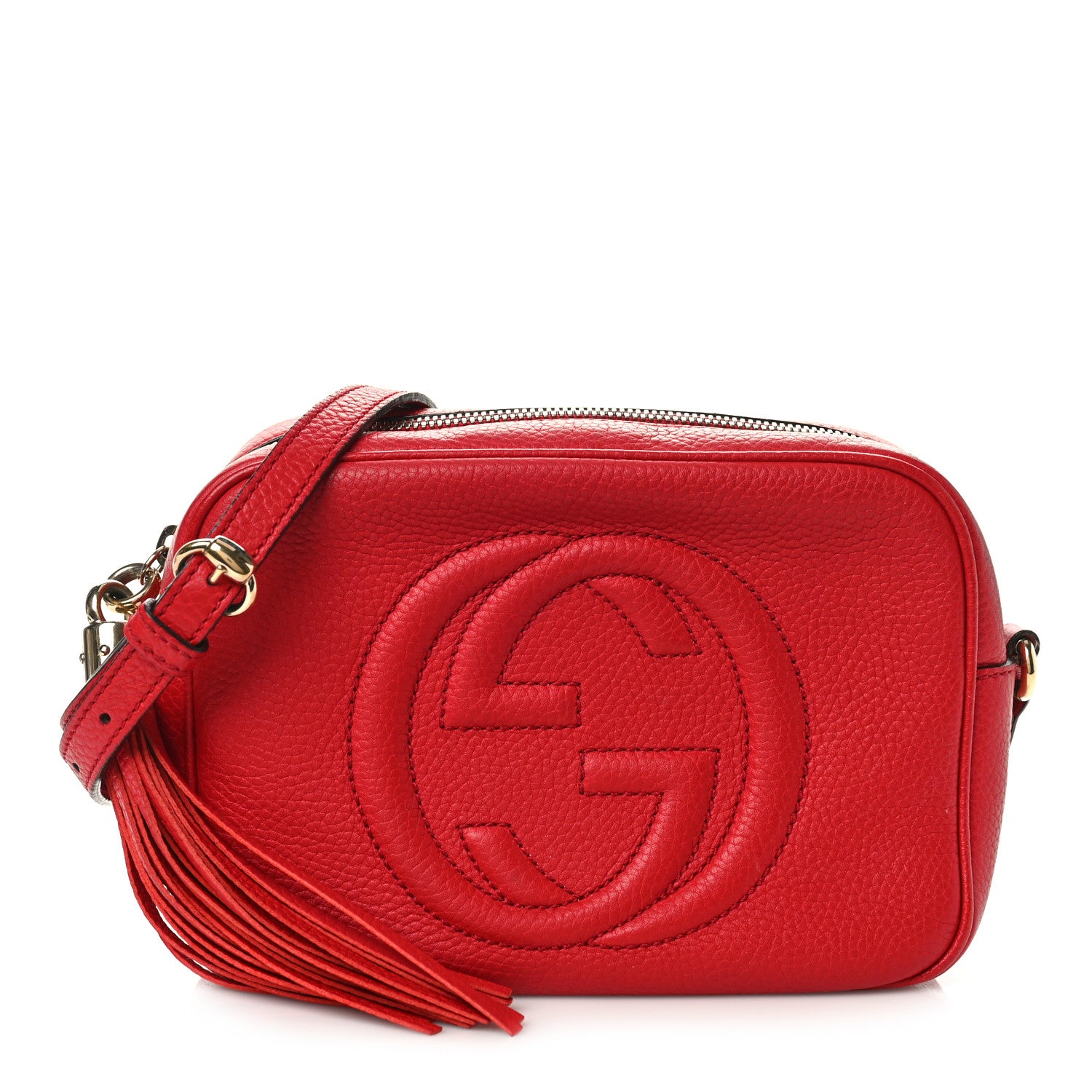 Gucci Pebbled Calfskin Small Soho Disco Bag Tabasco Red 1 of 10