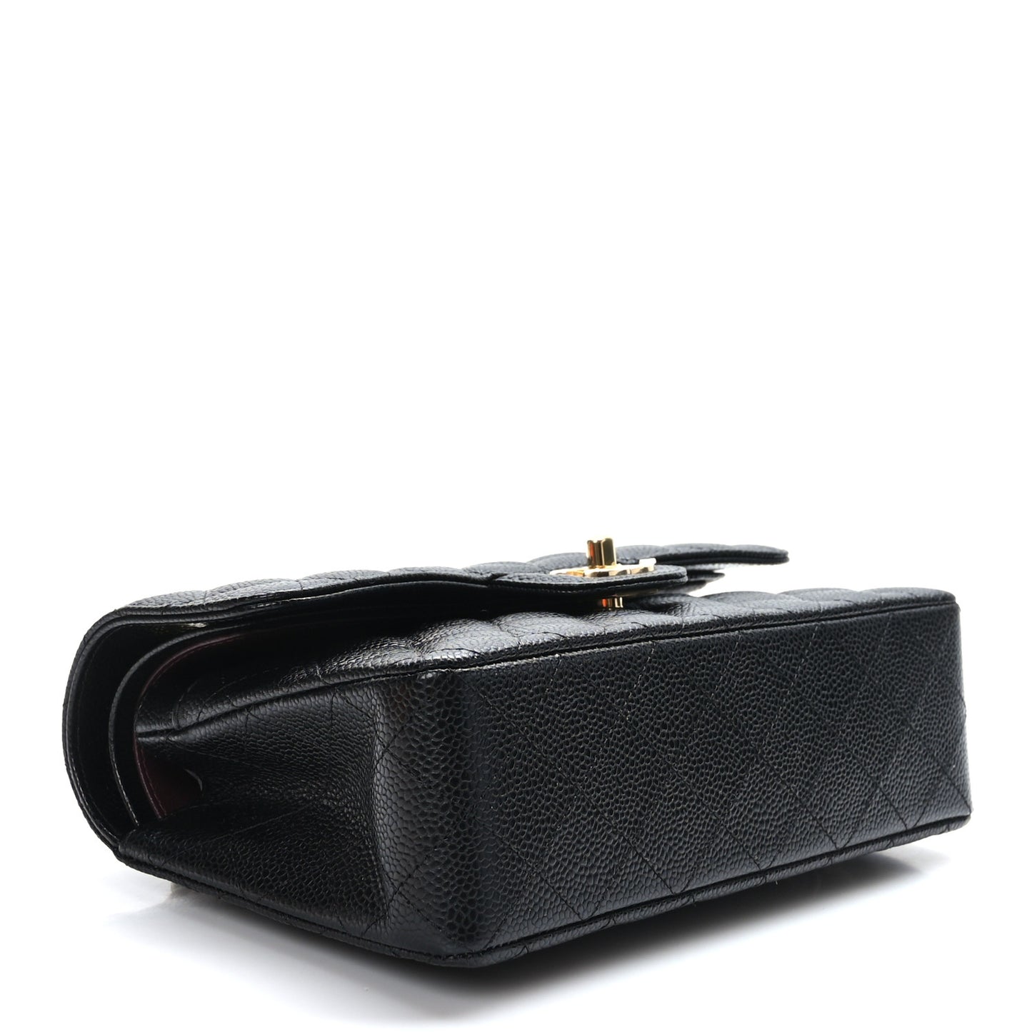 Caviar Quilted Small Double Flap Black