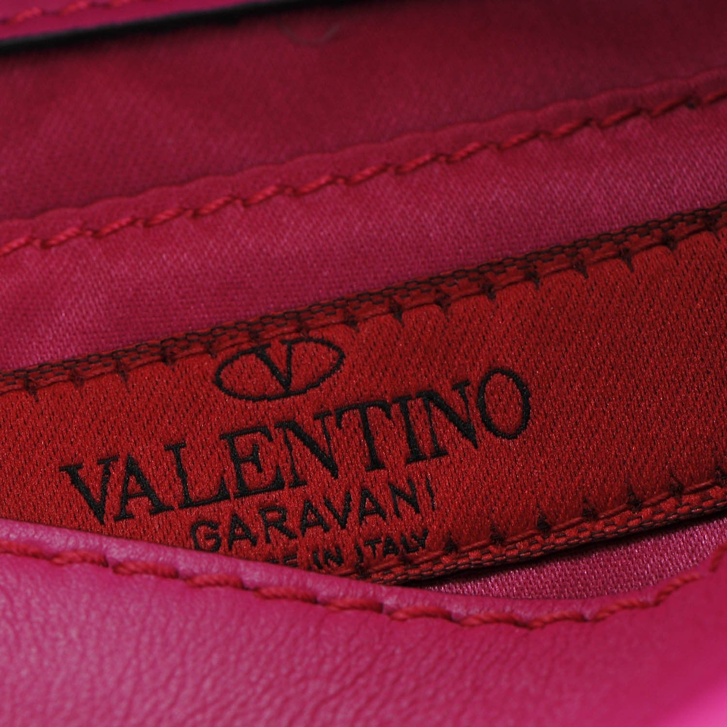 Valentino Garavani Vitello Mini Rockstud Crossbody Saddle Bag Fuxia 6 of 7
