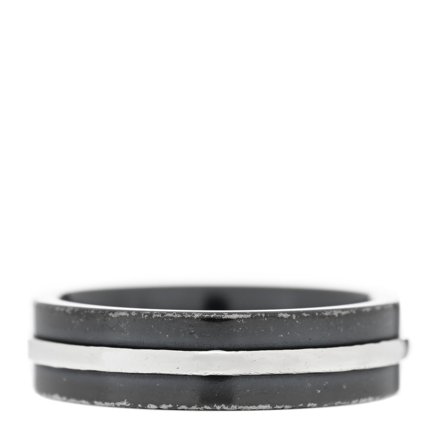 Sterling Silver Titanium Tiffany T Wide Band Ring 56 7.5