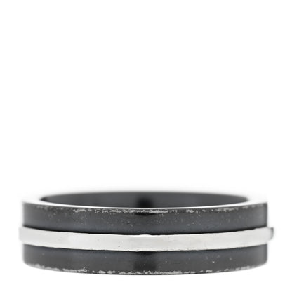 Tiffany Sterling Silver Titanium Tiffany T Wide Band Ring 56 7.5 3 of 4