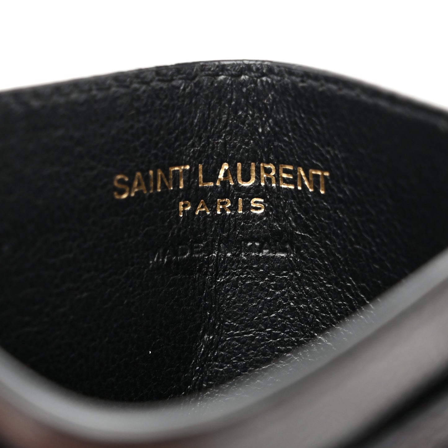 Grain De Poudre Matelasse Chevron Monogram Credit Card Case Black